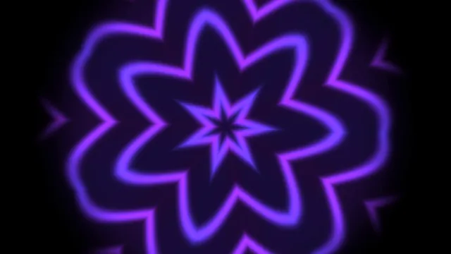 Violet neon rosette in deep negative space — violet wallpaper at 3840x2160