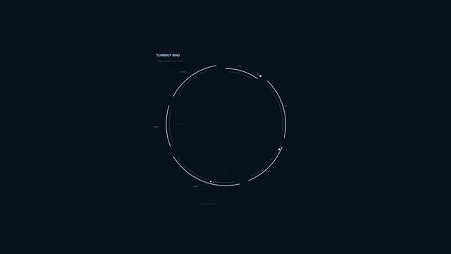 Cyan orbital interface on a midnight field — orbital interface wallpaper at 3840x2160