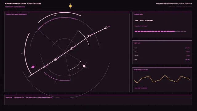 Pink orbital route control interface — orbital interface wallpaper at 3840x2160
