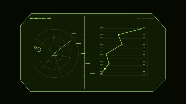 Luminous green vector navigation diagram — vector diagram wallpaper at 3840x2160