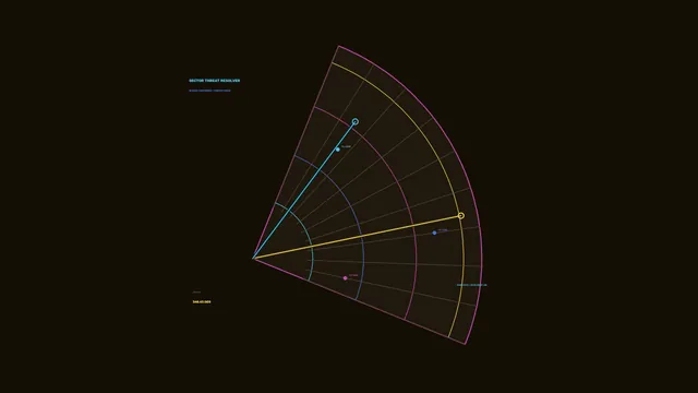 Orbital threat geometry on a dark field — orbital diagram wallpaper at 3840x2160