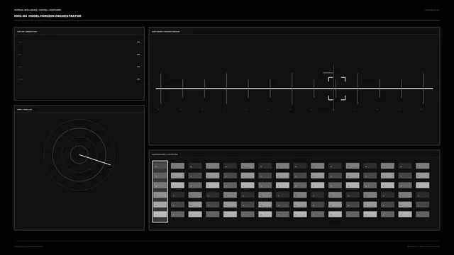 Monochrome orchestration control interface — control interface wallpaper at 3840x2160