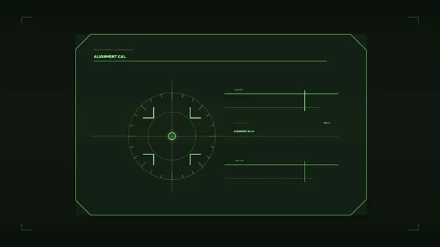 Green Alignment Reticle on a Dark Field — alignment reticle wallpaper at 3840x2160