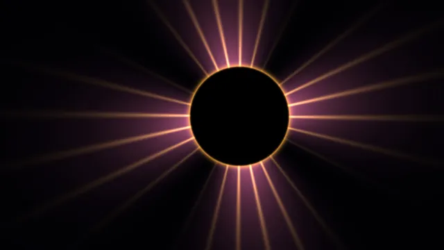 Black sun with violet radial light — black sun wallpaper at 3840x2160