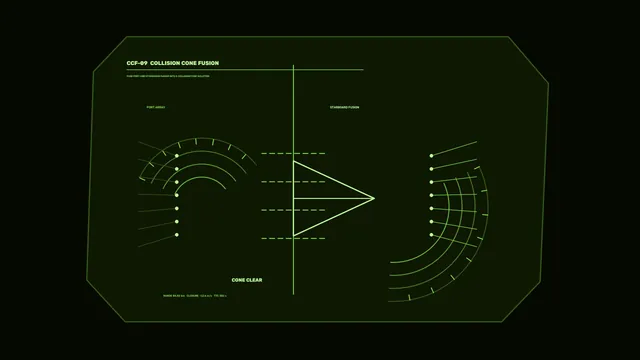 Neon green radar cone diagram on black — radar wallpaper at 3840x2160
