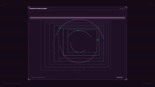 Recursive geometry in violet and teal light — nested rectangles wallpaper at 3840x2160
