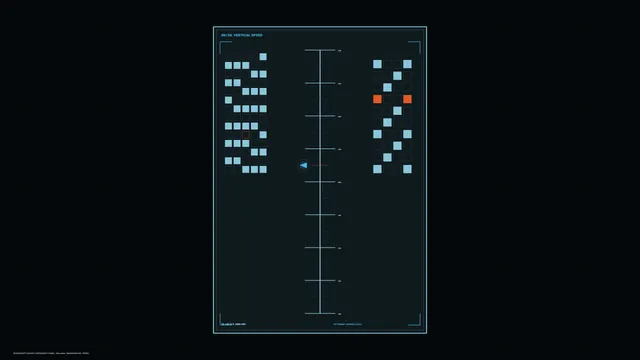 Vertical speed instrument panel in cyan and orange — instrument panel wallpaper at 3840x2160