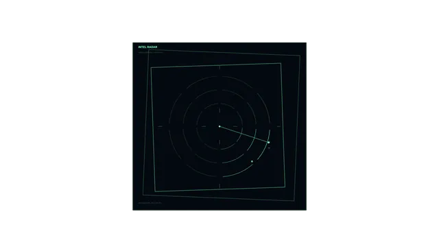 Green radar geometry in a field of midnight blue — radar wallpaper at 3840x2160