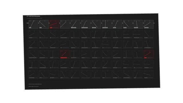 Dark flow vector board with red accents — flow vector wallpaper at 3840x2160