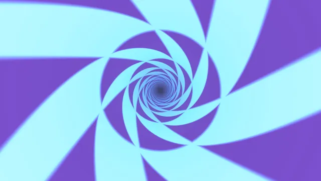 Cyan spiral geometry on a violet field — spiral wallpaper at 3840x2160