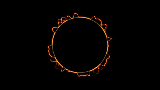 Orange Light Ring on a Field of Black — orange ring wallpaper at 3840x2160