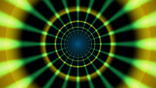 Concentric green rays around a blue center — radial wallpaper at 3840x2160