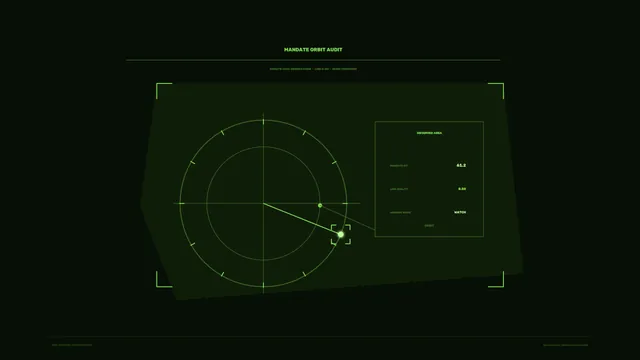Green Orbit Audit Interface with Radar Geometry — orbit wallpaper at 3840x2160