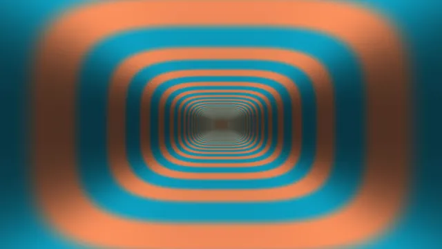 Teal and coral tunnel of rounded rectangles — concentric rectangles wallpaper at 3840x2160