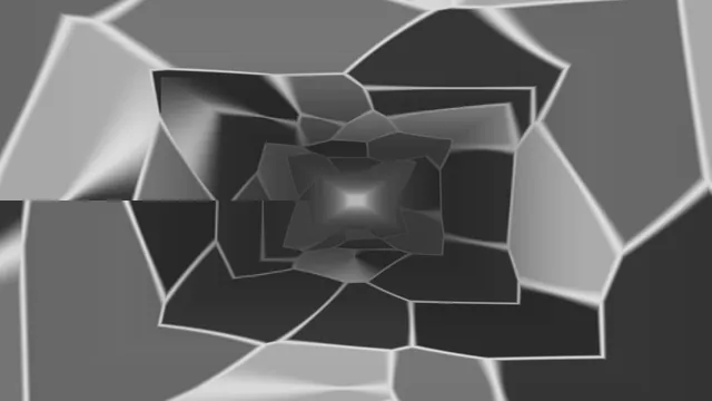 Monochrome geometric tunnel with a central glow — geometric tunnel wallpaper at 3840x2160
