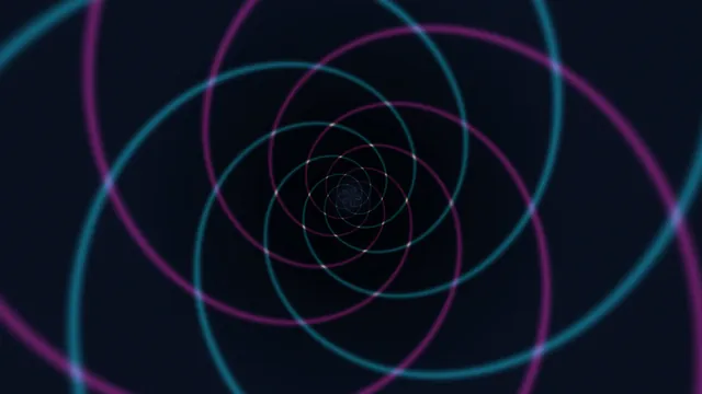 Concentric cyan and magenta rings in deep space — concentric rings wallpaper at 3840x2160