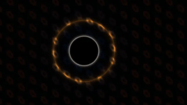 Amber orbit around a ring of light — amber orbit wallpaper at 3840x2160