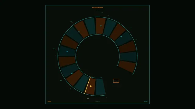 Teal and amber orbital pressure diagram — orbital diagram wallpaper at 3840x2160