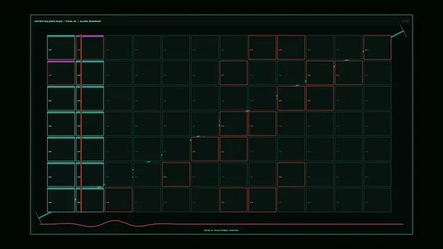 Teal and red matrix balance diagram — matrix wallpaper at 3840x2160