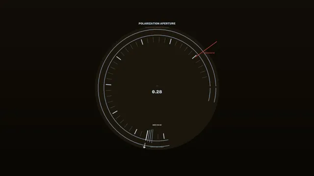 Polarization aperture with circular measurement dial — polarization aperture wallpaper at 3840x2160