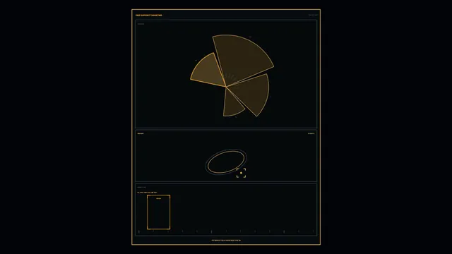 Amber orbital diagrams on a dark field — orbital diagram wallpaper at 3840x2160