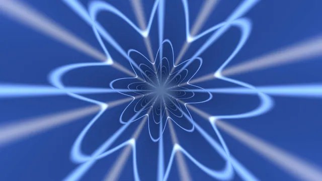 Blue radial loops around a luminous central bloom — blue wallpaper at 3840x2160