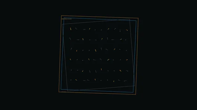 Geometric field of arrows in blue and amber — geometric field wallpaper at 3840x2160