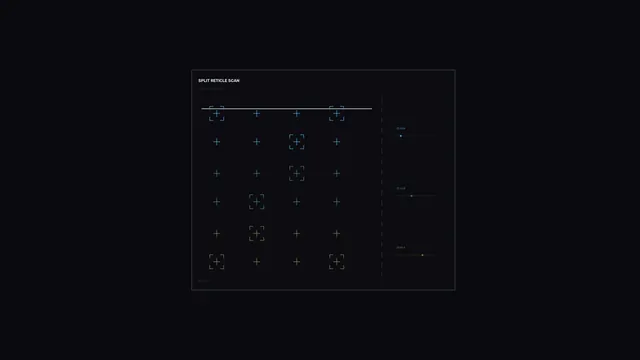 Reticle grid in a field of negative space — reticle wallpaper at 3840x2160