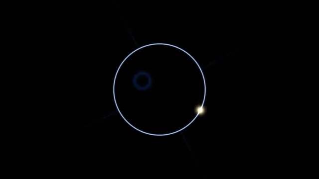 Luminous orbit on a field of black — orbit wallpaper at 3840x2160
