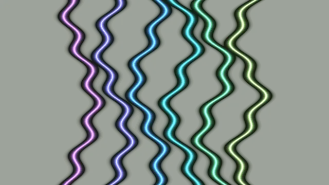 Luminous wavelines across a deep green field — glowing lines wallpaper at 3840x2160