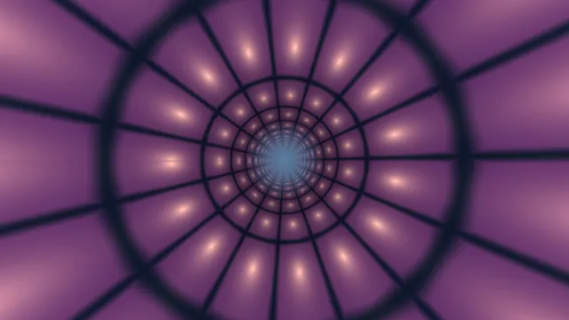 Violet Radial Tunnel with Luminous Rings — radial tunnel wallpaper at 3840x2160