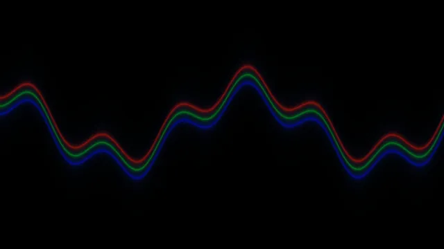 Neon wave lines across a black field — neon wave wallpaper at 3840x2160