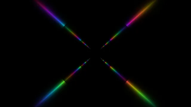 Prismatic diagonals across a field of black — prismatic light wallpaper at 3840x2160