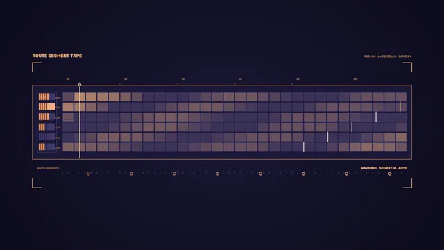 Amber Route Grid on a Midnight Field — route diagram wallpaper at 3840x2160