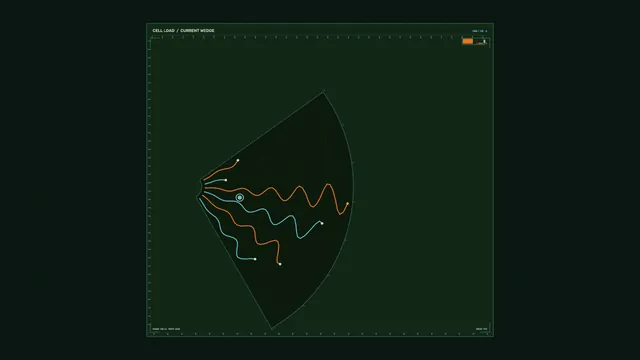 Dark green electrical wedge diagram with signal lines — electrical diagram wallpaper at 3840x2160