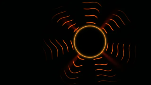 Amber ring with radiating orange linework — amber ring wallpaper at 3840x2160