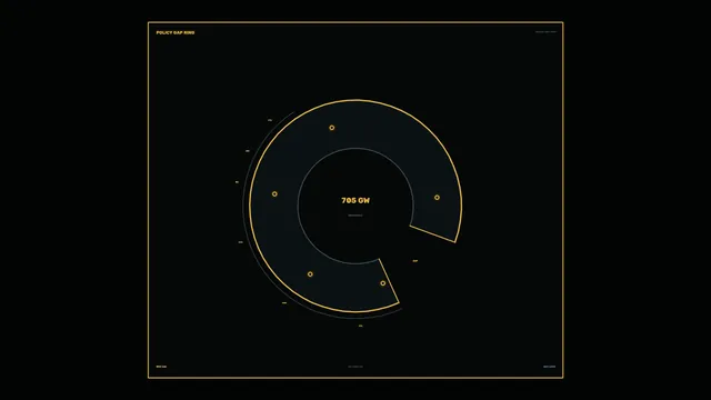 Policy Gap Ring in Gold and Slate Geometry — concentric rings wallpaper at 3840x2160