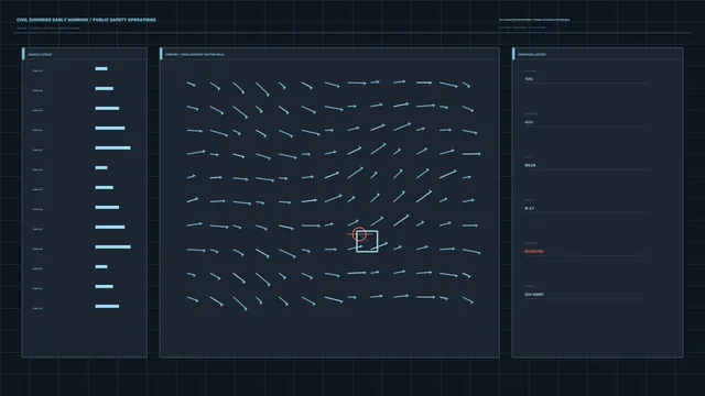 Cyan Vector Field on a Dark Operations Grid — vector field wallpaper at 3840x2160