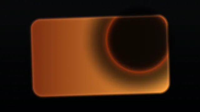 Amber rectangle with a dark circular hollow — amber wallpaper at 3840x2160