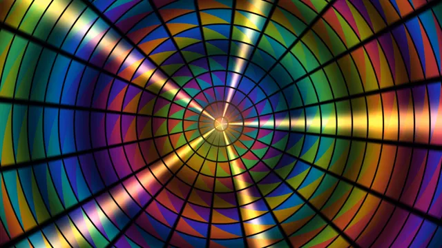 Prismatic radial lattice with a luminous center — radial lattice wallpaper at 3840x2160