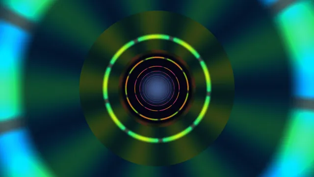 Concentric neon rings in a dark radial field — concentric rings wallpaper at 3840x2160