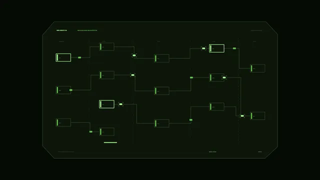 Green node diagram on a dark field — network diagram wallpaper at 3840x2160