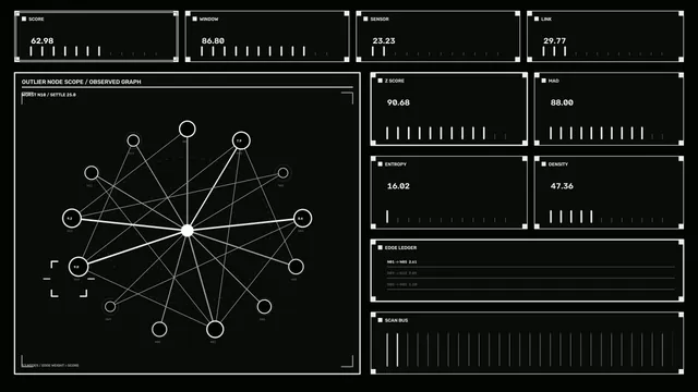 Monochrome network graph and data panels — network graph wallpaper at 3840x2160