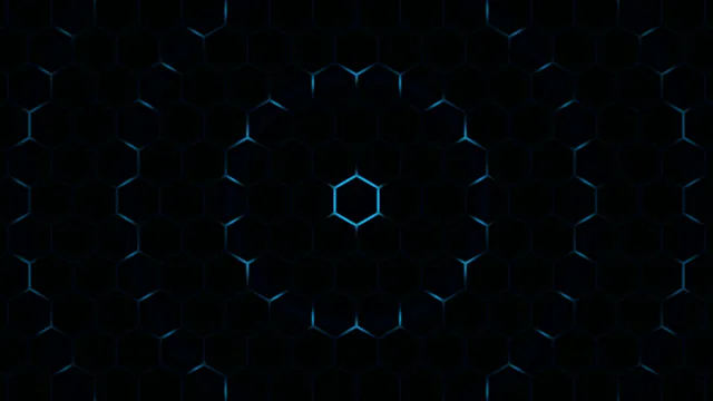 Blue hexagonal lattice on a dark field — hexagonal lattice wallpaper at 3840x2160