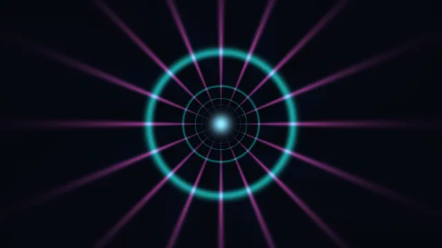 Cyan ring with magenta radial light — cyan ring wallpaper at 3840x2160