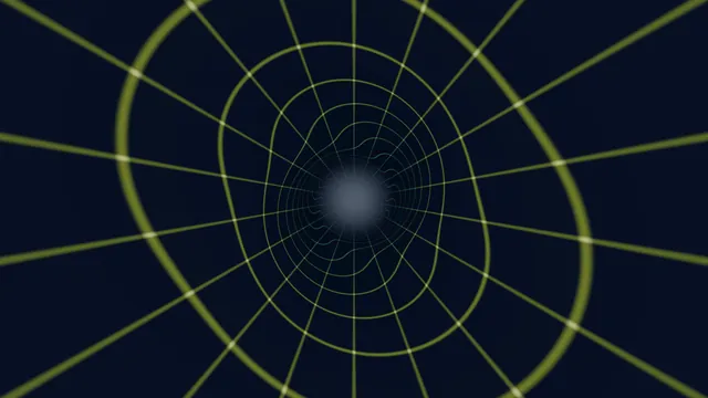 Concentric green geometry in deep blue space — concentric rings wallpaper at 3840x2160