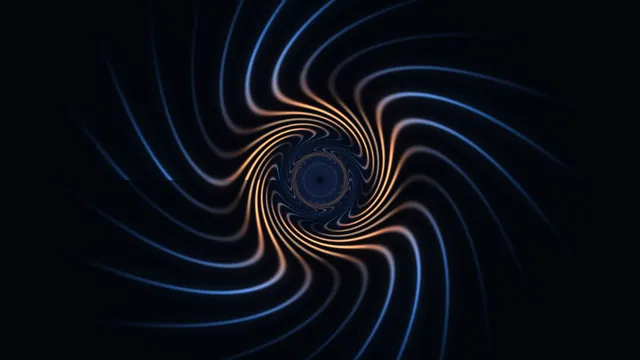 Blue and amber spiral lines in deep space — spiral wallpaper at 3840x2160