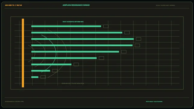 Airflow resonance sonar in grid geometry — technical diagram wallpaper at 3840x2160