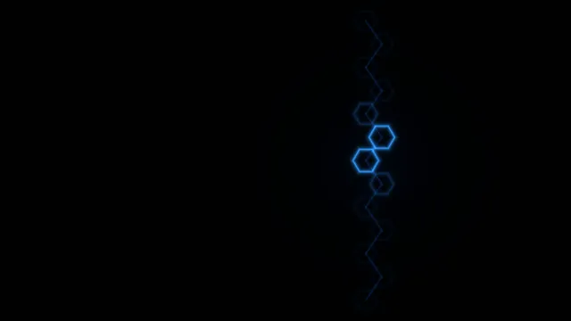 Blue hexagonal light on a field of black — blue wallpaper at 3840x2160