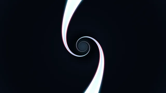 Luminous spiral ribbons in deep blue space — spiral wallpaper at 3840x2160